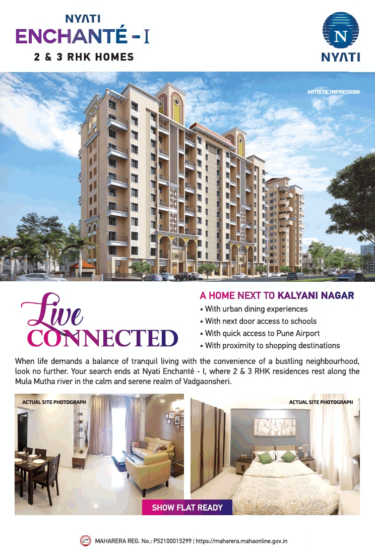 Show flat ready for visit at Nyati Enchante 1 in Pune Update